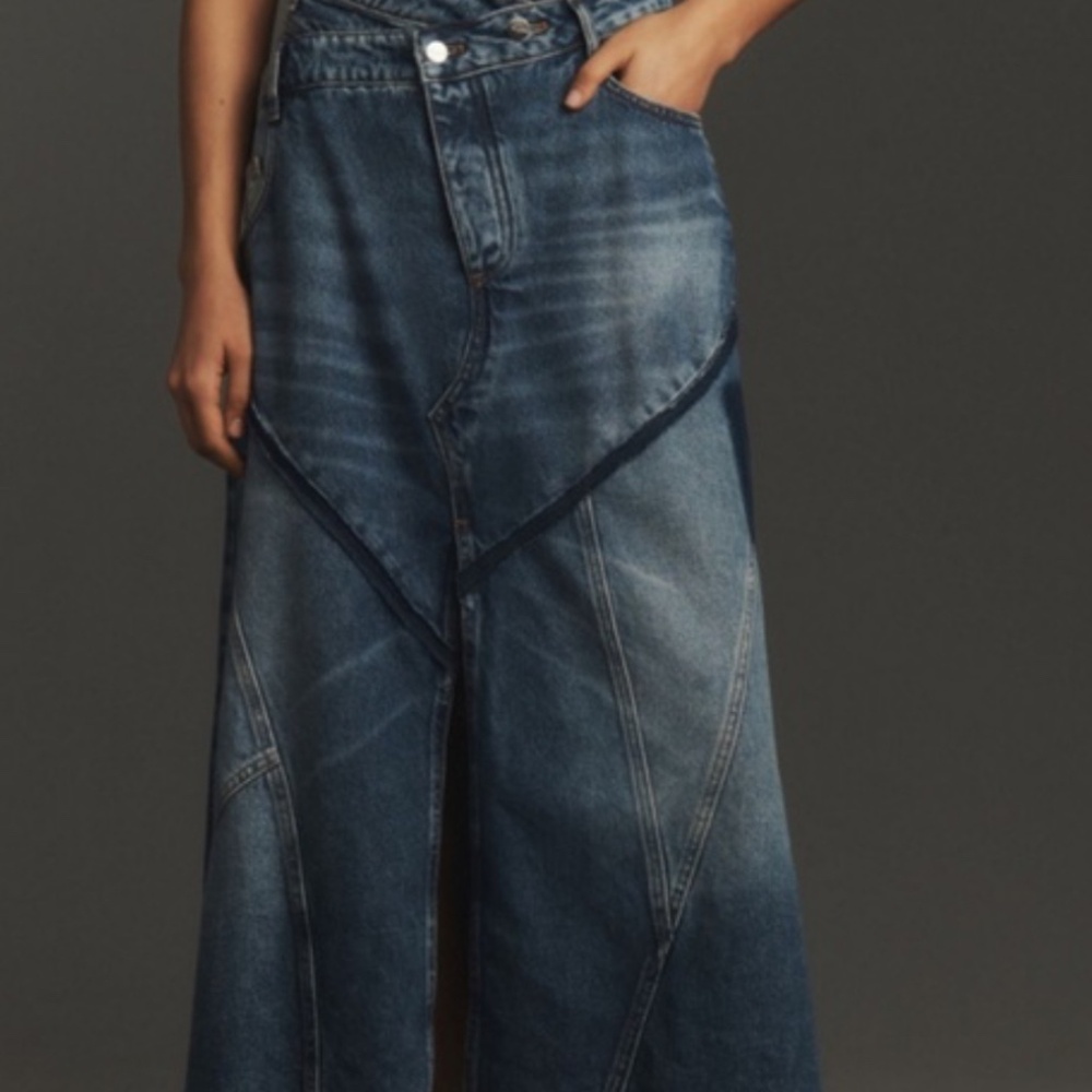 Anthropologie denim skirt